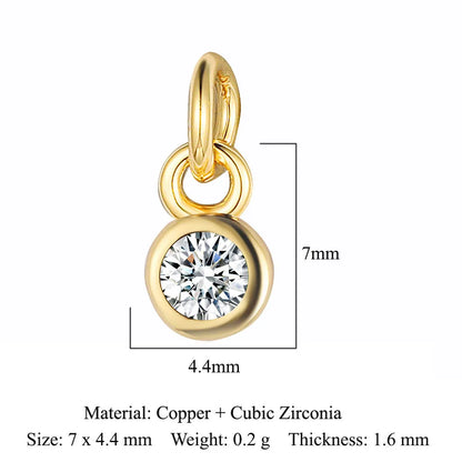 Simple Style Geometric Zircon Copper Wholesale Jewelry Accessories