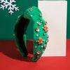 Simple Style Gingerbread Cloth Inlay Glass Drill Pearl Hair Band