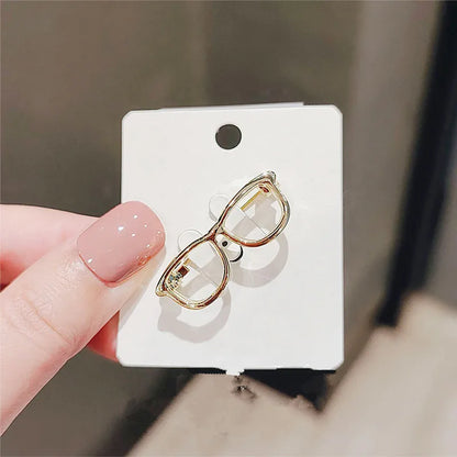 Simple Style Glasses Alloy Plating Hollow Out Unisex Brooches