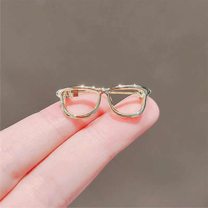 Simple Style Glasses Alloy Plating Hollow Out Unisex Brooches