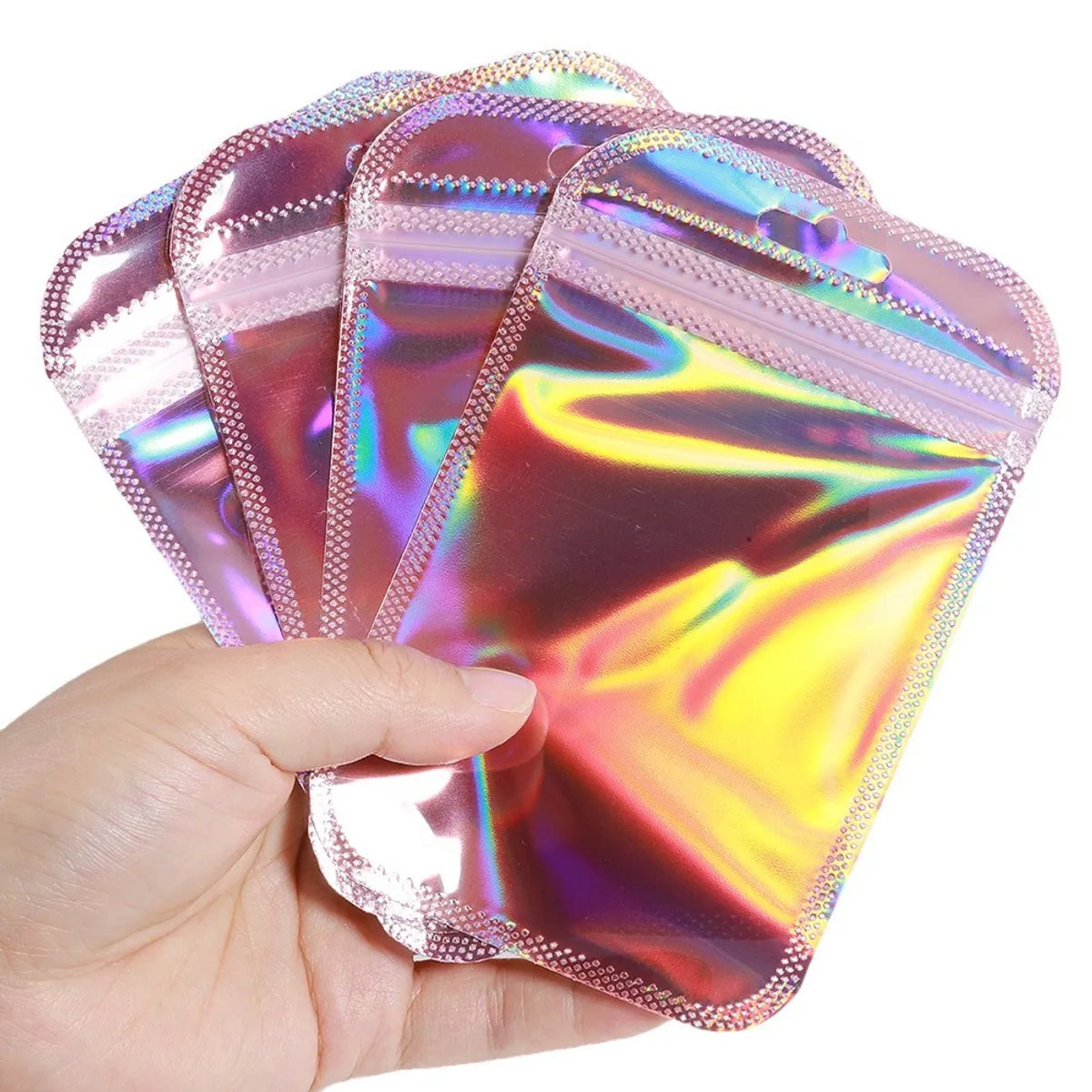 Simple Style Gradient Color Plastic Printing Jewelry Packaging Bags