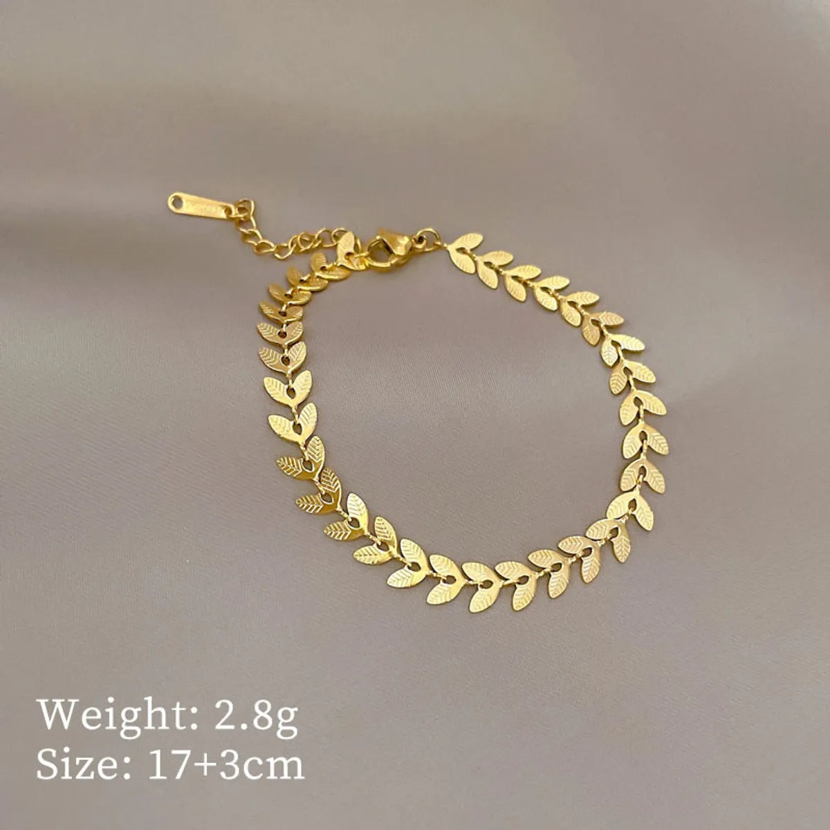 Simple Style Grain Titanium Steel Plating Bracelets