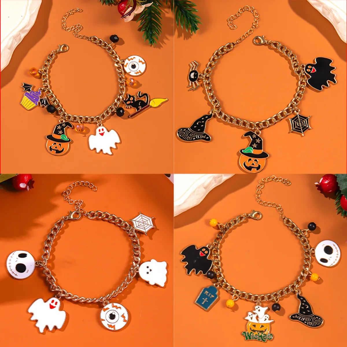 Simple Style Halloween Pattern Alloy Wholesale Bracelets