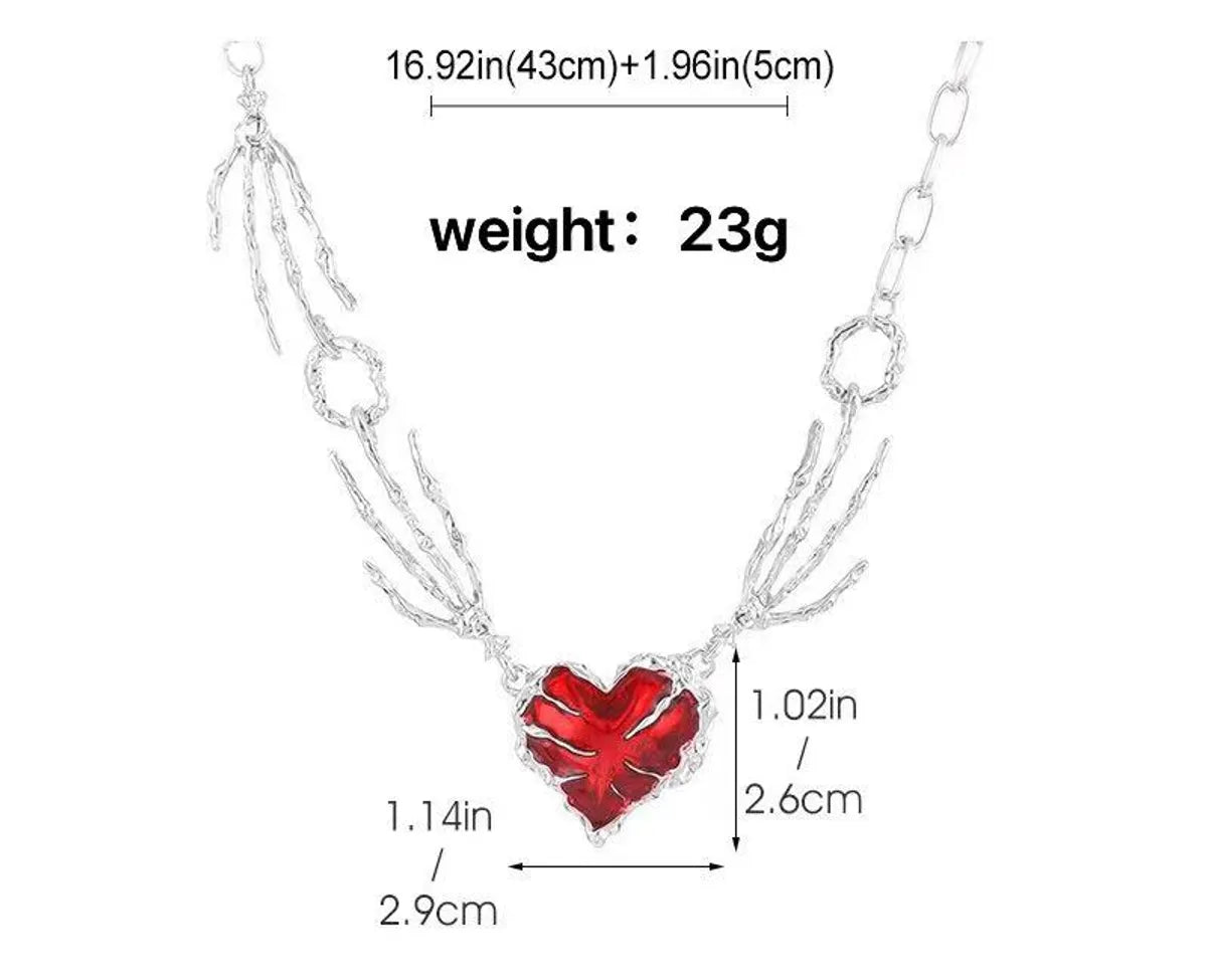 Simple Style Hand Heart Shape Alloy Wholesale Necklace