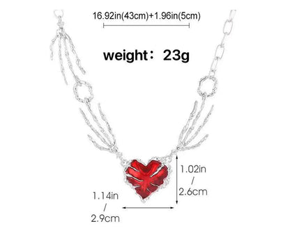 Simple Style Hand Heart Shape Alloy Wholesale Necklace