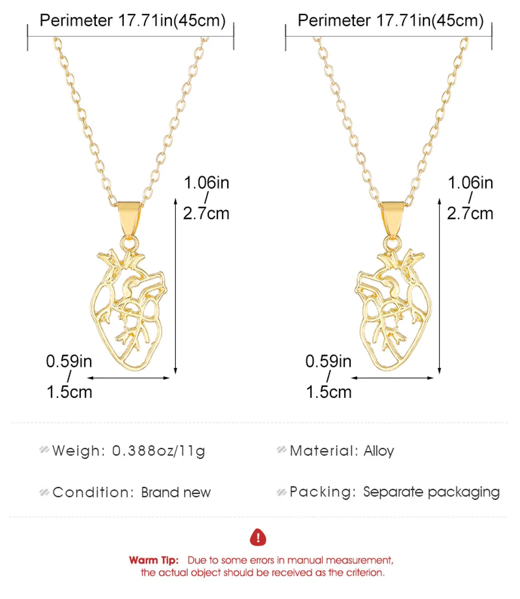 Simple Style Heart Alloy Valentine's Day Women's Pendant Necklace