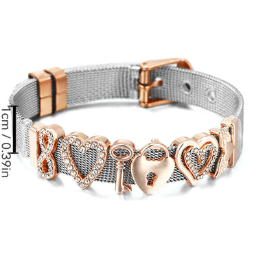 Simple Style Heart Shape 304 Stainless Steel Alloy Wholesale Bangle