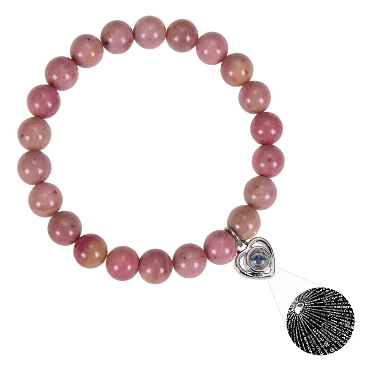 Simple Style Heart Shape Agate Beaded Women's Bracelets