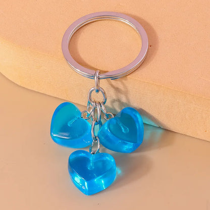 Simple Style Heart Shape Alloy Bag Pendant Keychain