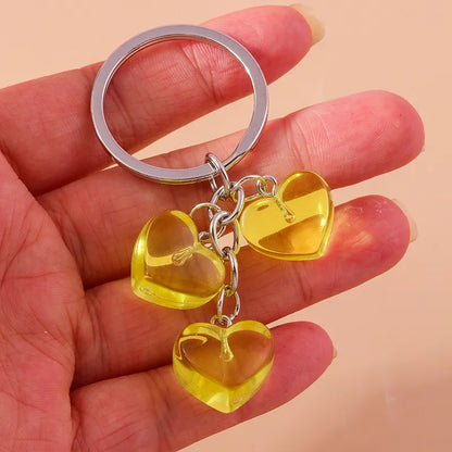 Simple Style Heart Shape Alloy Bag Pendant Keychain