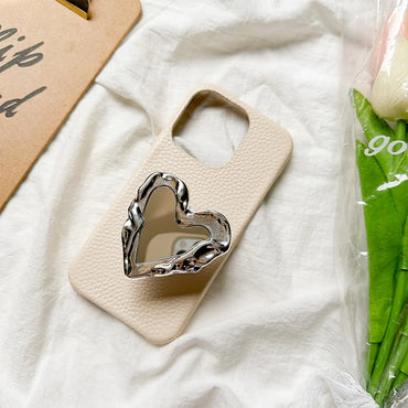 Simple Style Heart Shape Alloy Mobile Phone Holder