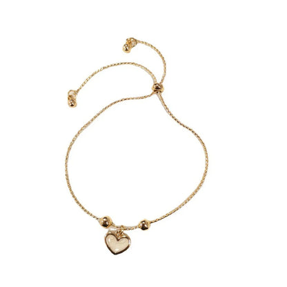 Simple Style Heart Shape Alloy Plating Bracelets