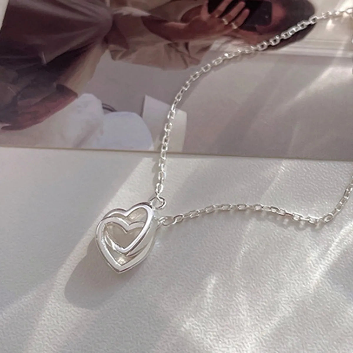 Simple Style Heart Shape Alloy Plating Chain Women'S Bracelets