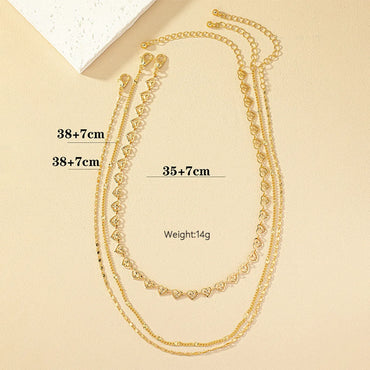 Simple Style Heart Shape Alloy Plating Gold Plated Women's Necklace