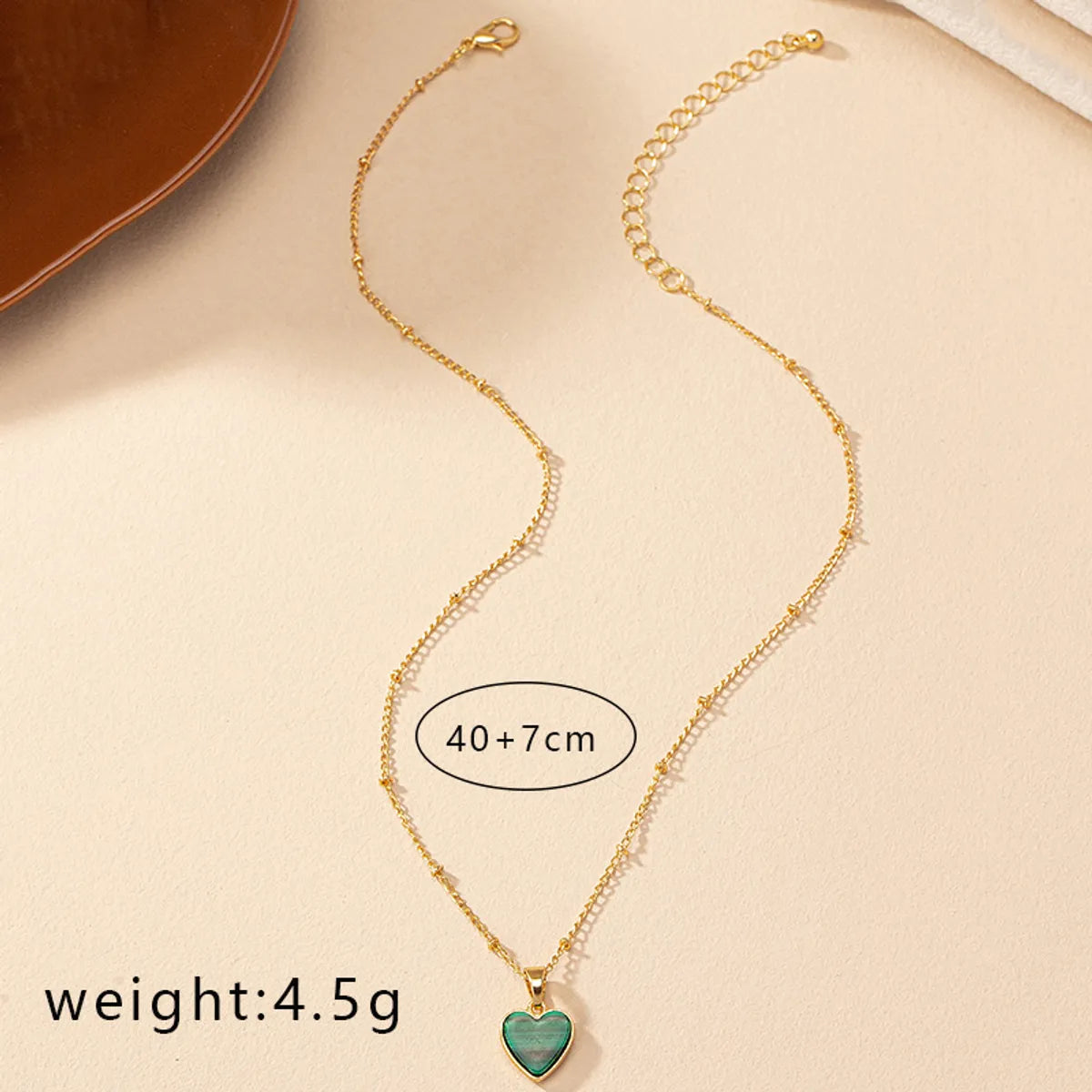 Simple Style Heart Shape Alloy Plating Inlay Gem Women's Pendant Necklace