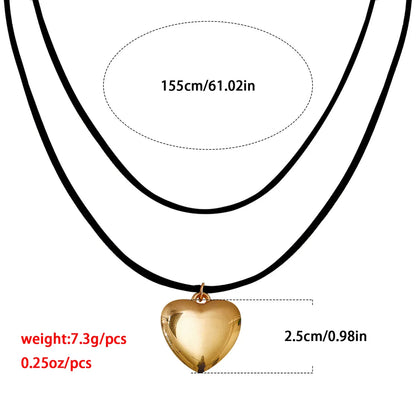 Simple Style Heart Shape Alloy Plating Women's Choker