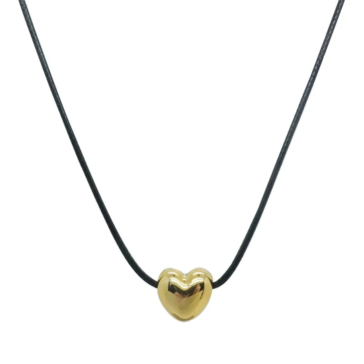 Simple Style Heart Shape Alloy Plating Women's Pendant Necklace