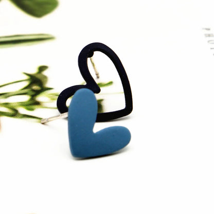 Simple Style Heart Shape Alloy Stoving Varnish Ear Studs