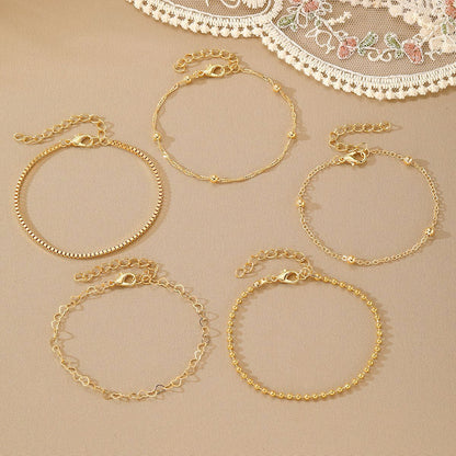 Simple Style Heart Shape Alloy Wholesale Bracelets