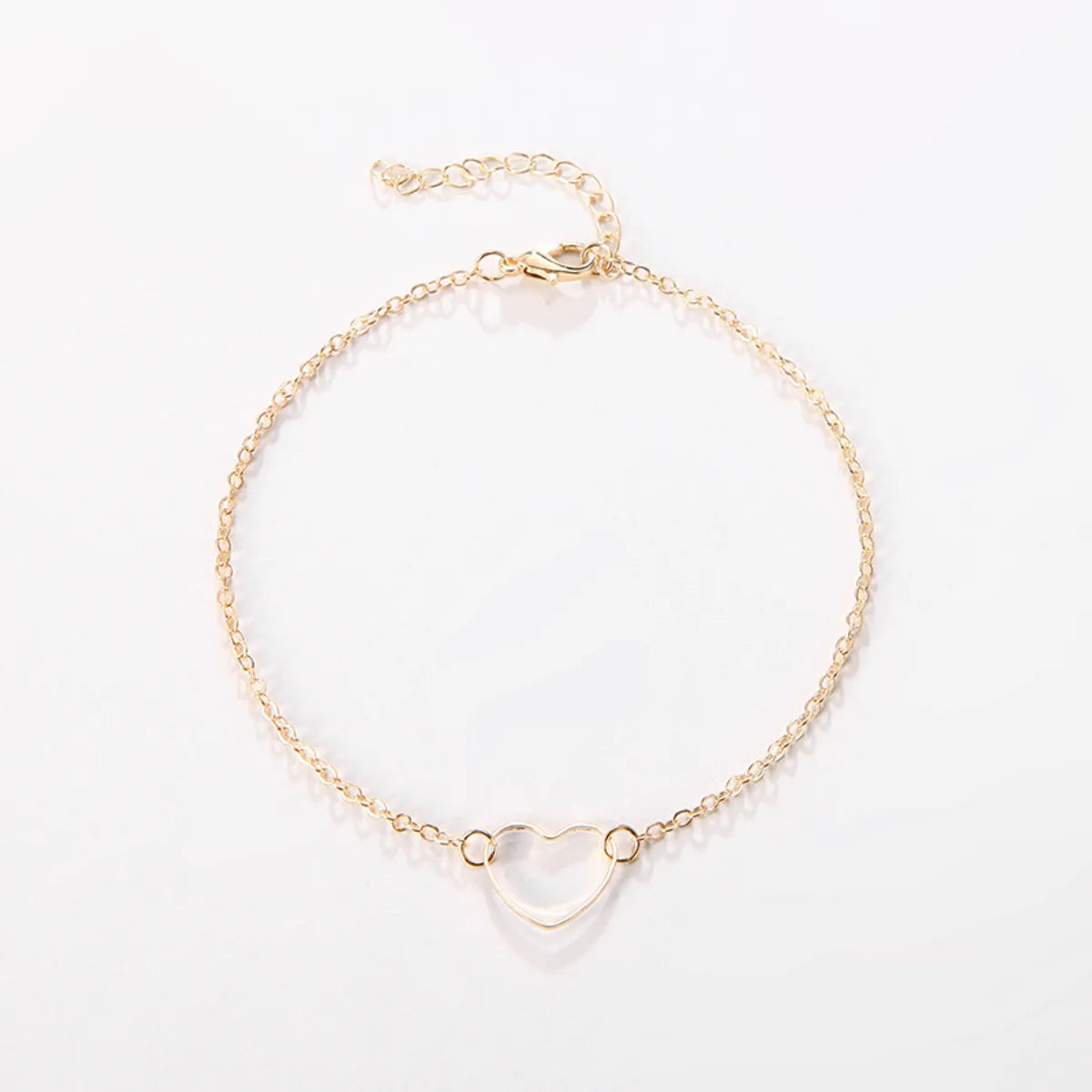 Simple Style Heart Shape Alloy Women's Bracelets