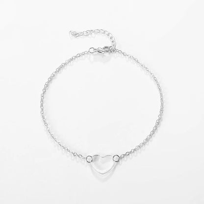 Simple Style Heart Shape Alloy Women's Bracelets