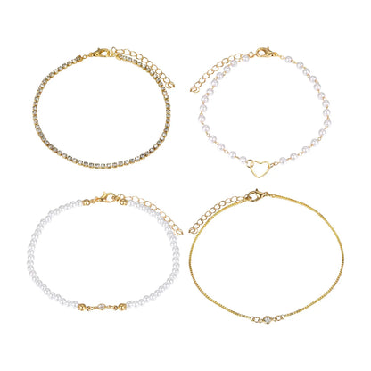 Simple Style Heart Shape Alloy Women'S Bracelets