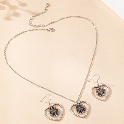 Simple Style Heart Shape Alloy Women'S Jewelry Set