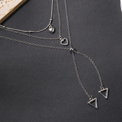 Simple Style Heart Shape Alloy Women'S Necklace