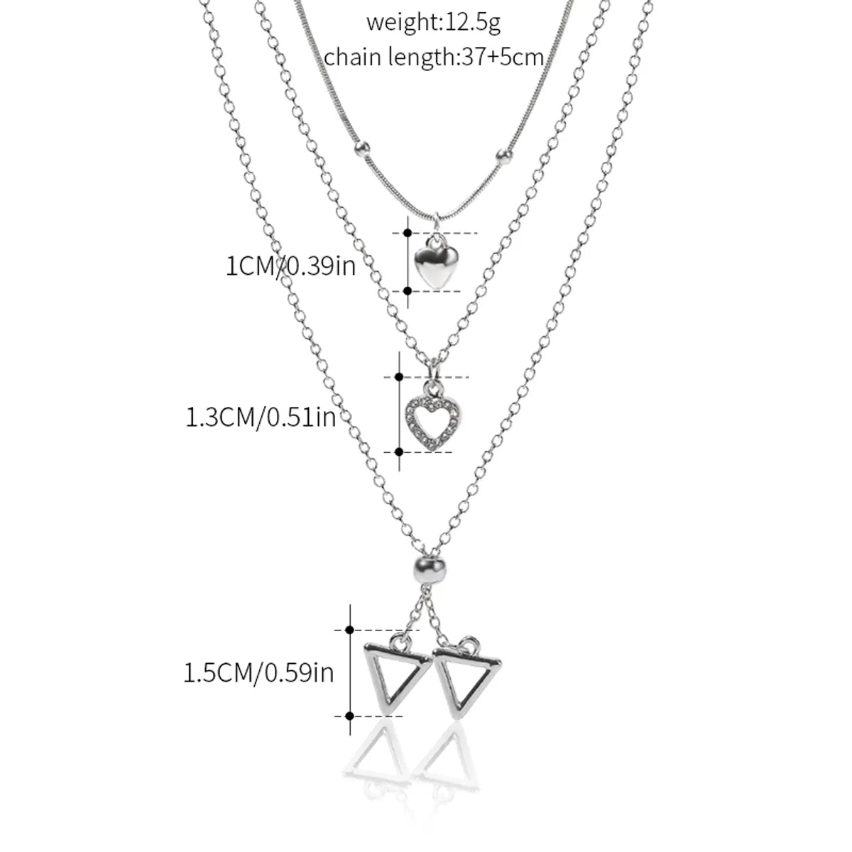 Simple Style Heart Shape Alloy Women'S Necklace