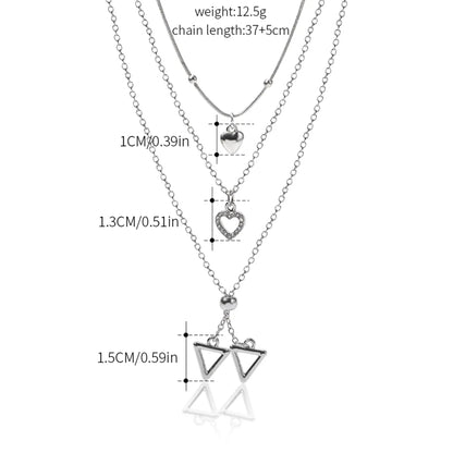 Simple Style Heart Shape Alloy Women'S Necklace