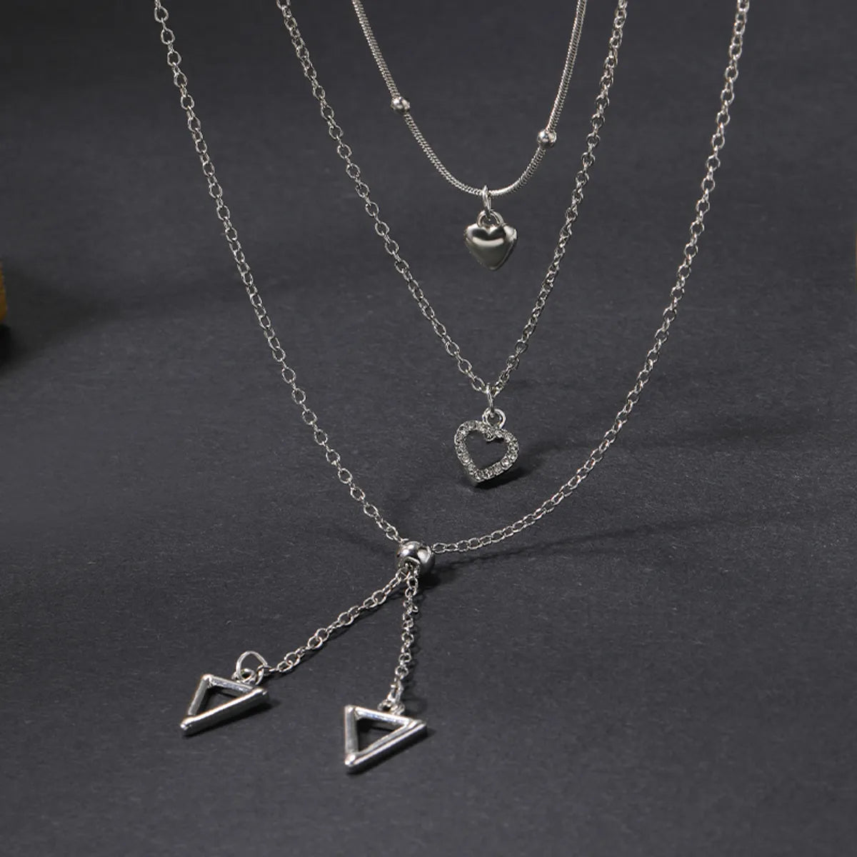 Simple Style Heart Shape Alloy Women'S Necklace