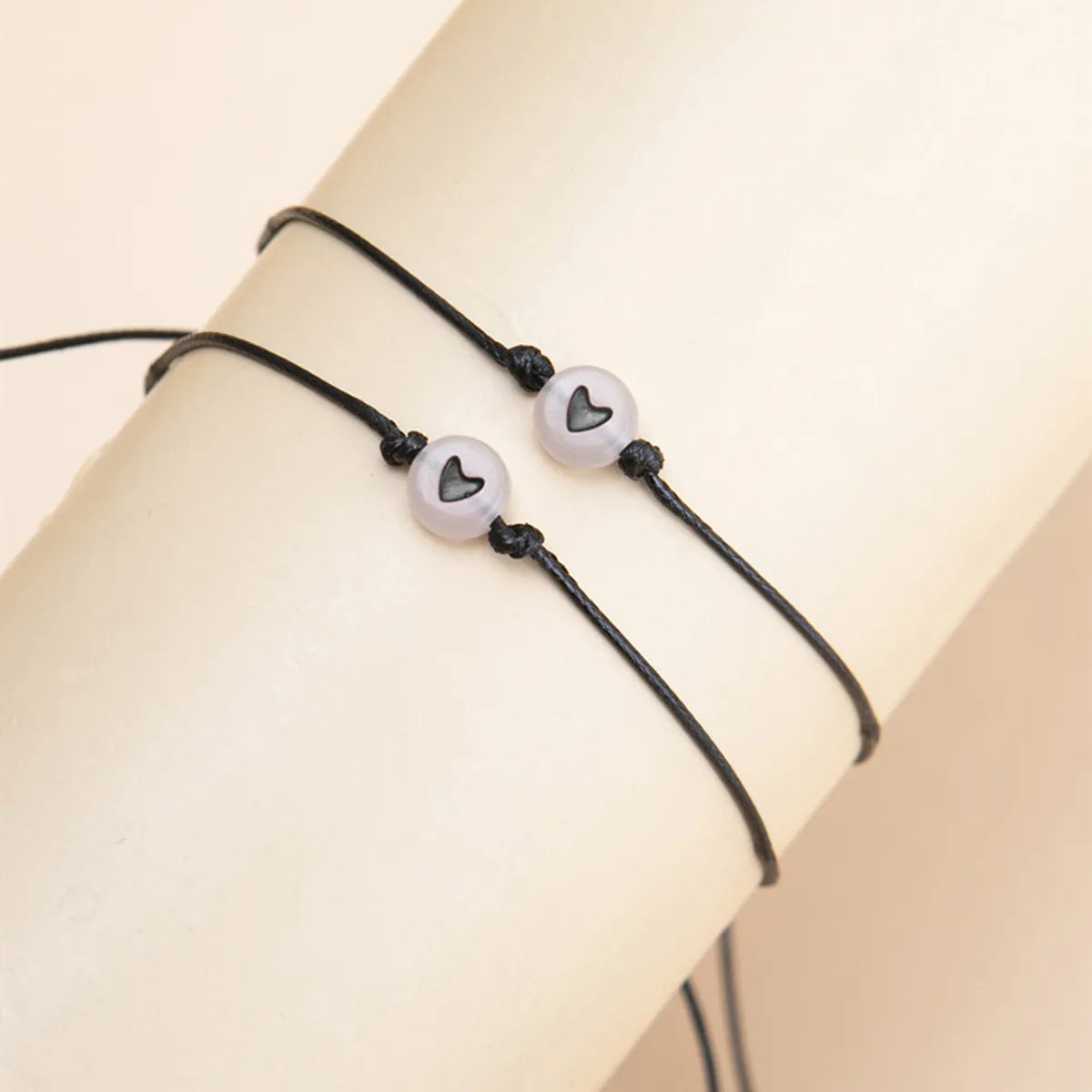 Simple Style Heart Shape Arylic Luminous Couple Bracelets