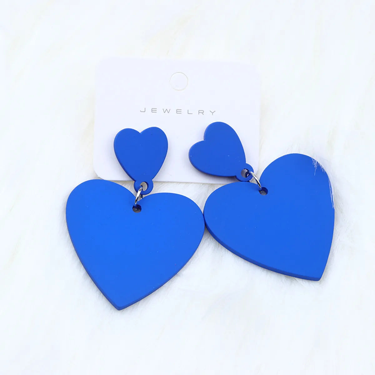 Simple Style Heart Shape Arylic Stoving Varnish Women's Drop Earrings 1 Pair