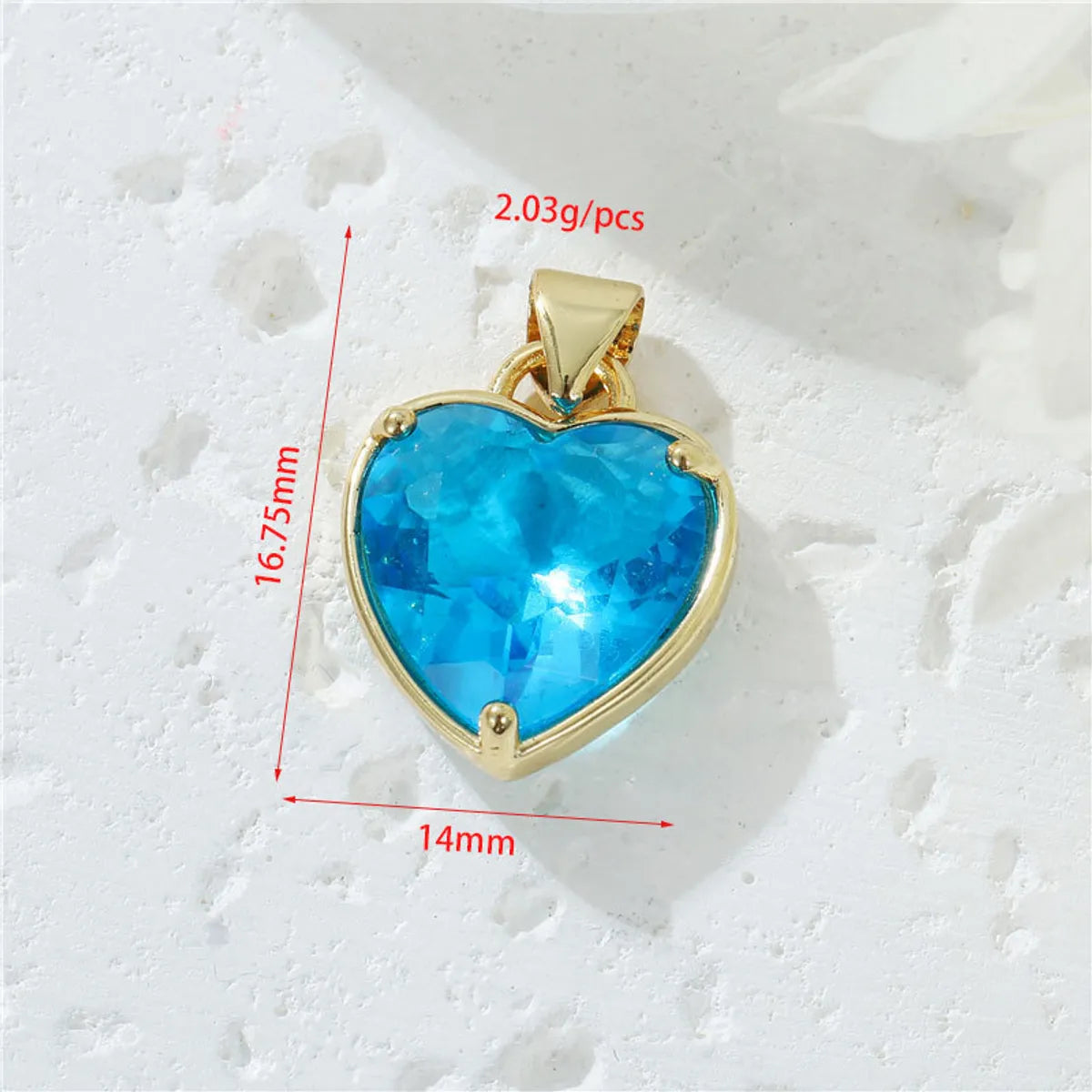 Simple Style Heart Shape Copper Plating Inlay Zircon Charms Jewelry Accessories