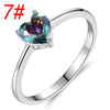 Simple Style Heart Shape Copper Plating Inlay Zircon White Gold Plated Rings