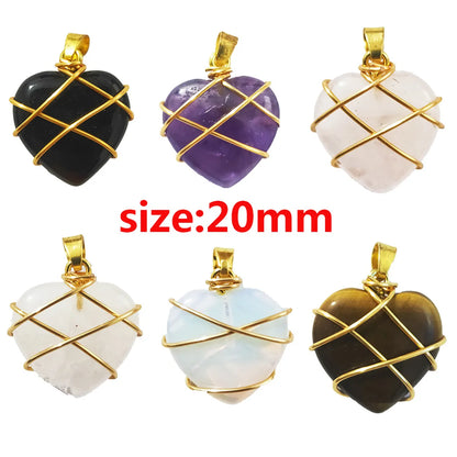 Simple Style Heart Shape Crystal Chain Pendant Necklace 1 Piece