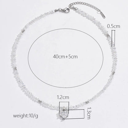 Simple Style Heart Shape Diamond Artificial Crystal Wholesale Necklace