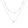 Wholesale Jewelry Simple Style Heart Shape Imitation Pearl Zircon Inlay Pendant Necklace