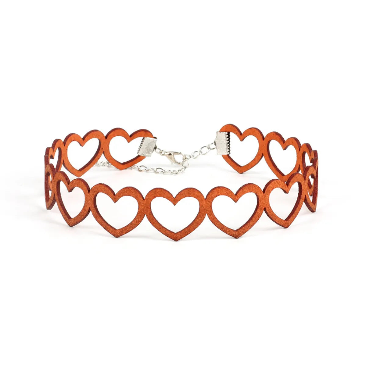 Simple Style Heart Shape Korean Velvet Plating Women'S Choker