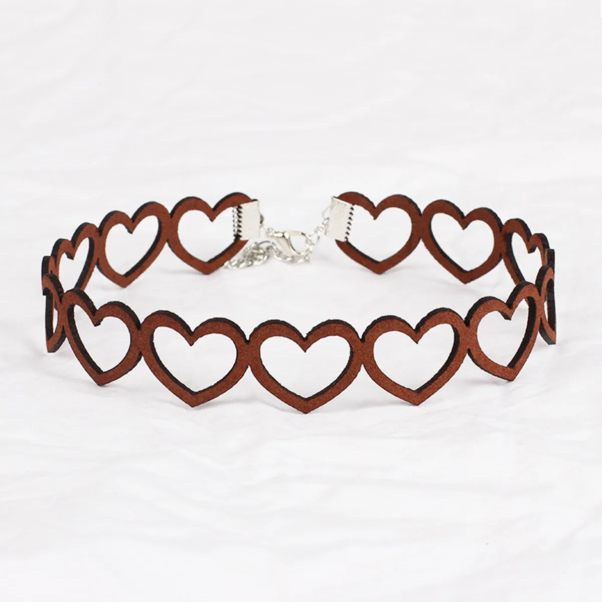 Simple Style Heart Shape Korean Velvet Plating Women'S Choker