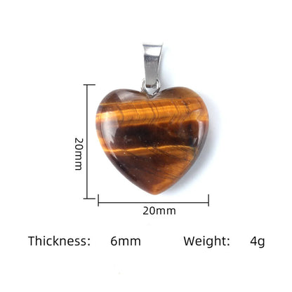 Simple Style Heart Shape Natural Stone Opal Polishing Charms