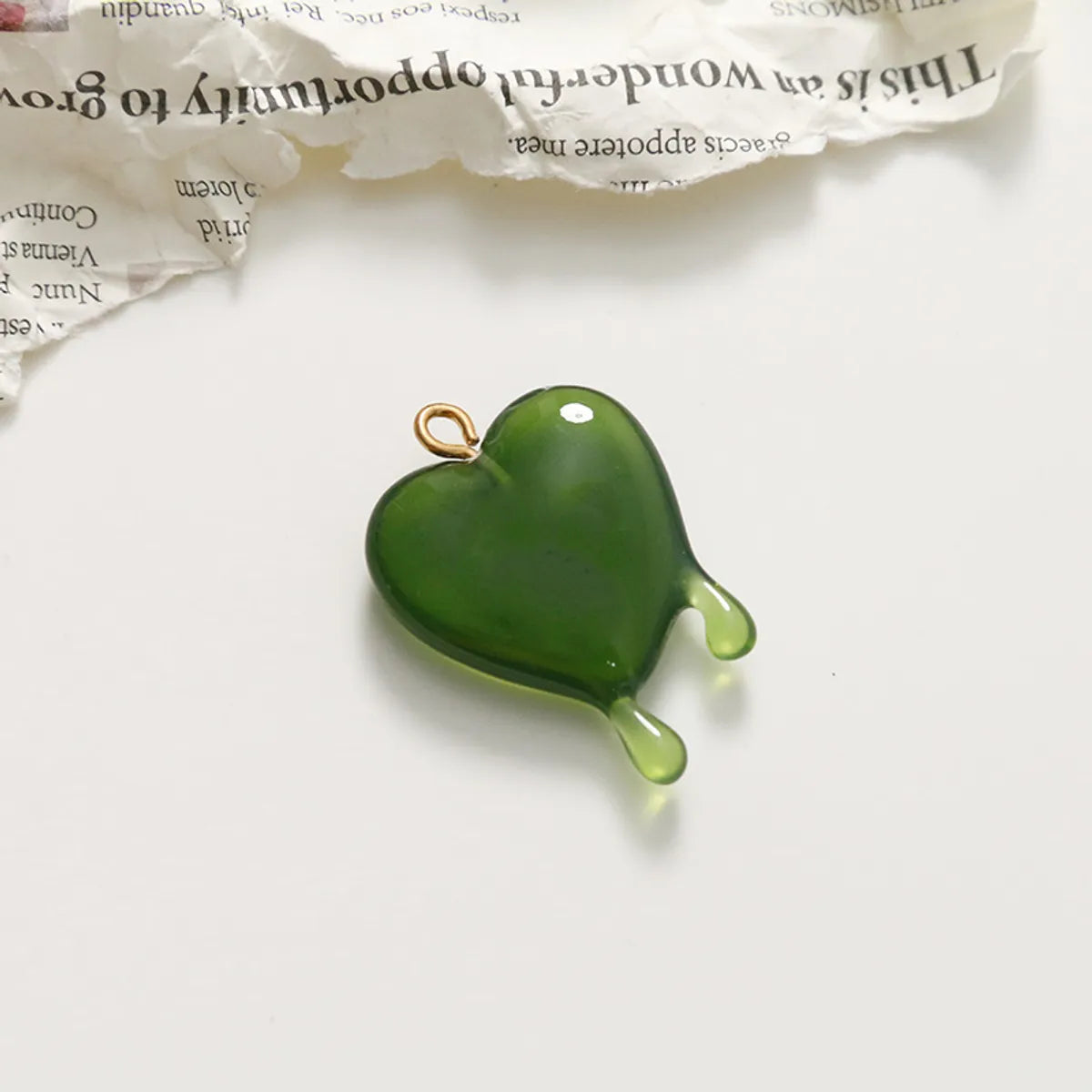 Simple Style Heart Shape Resin Polishing Charms