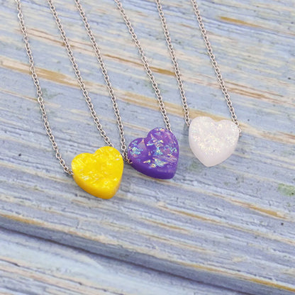 Simple Style Heart Shape Resin Women's Necklace