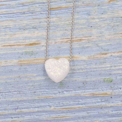 Simple Style Heart Shape Resin Women's Necklace