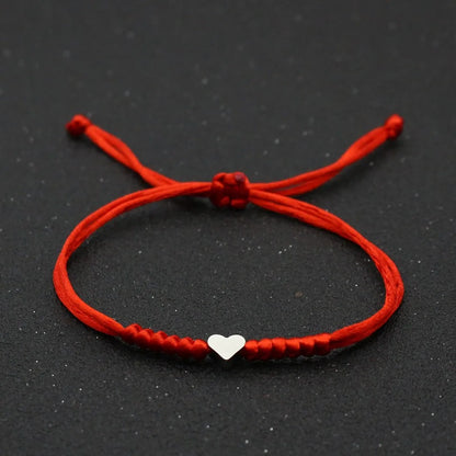 Simple Style Heart Shape Rope Copper Unisex Bracelets