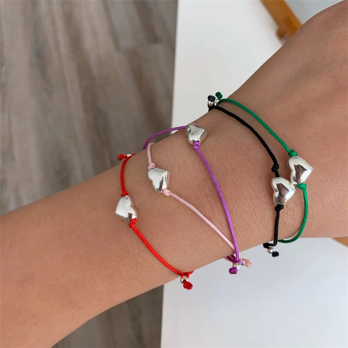 Simple Style Heart Shape Rope Plating Women's Bracelets