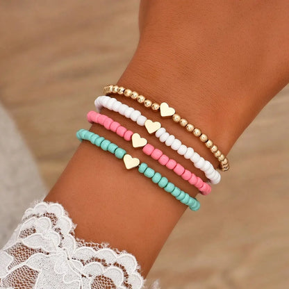 Simple Style Heart Shape Soft Clay Wholesale Bracelets