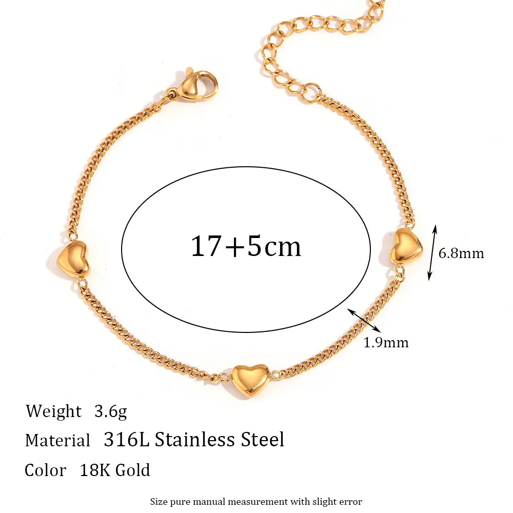 Wholesale Jewelry Simple Style Heart Shape 304 Stainless Steel 18K Gold Plated Plating Pendant Necklace