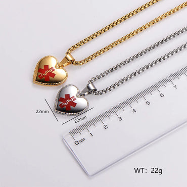 Simple Style Heart Shape Stainless Steel 18k Gold Plated Pendant Necklace