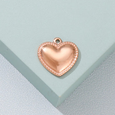 1 Piece Stainless Steel 18K Gold Plated Heart Shape Pendant